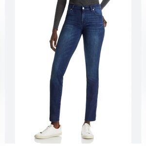 7 For All Mankind Women's Straight Leg Jeans - Dark Blue